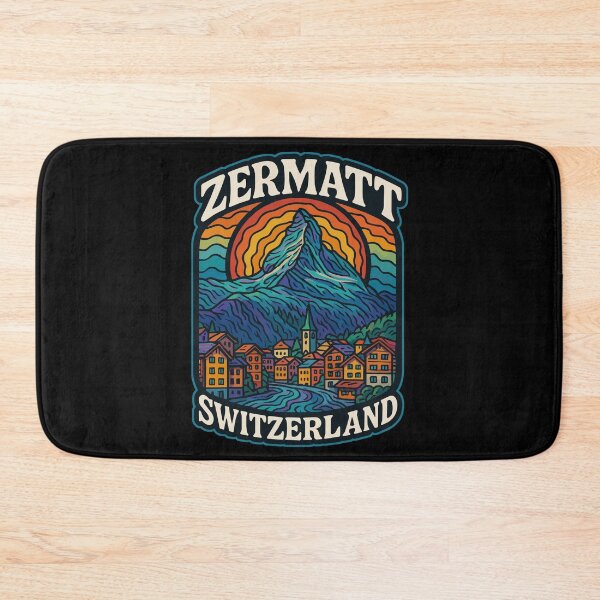 Item preview, Zermatt Switzerland Alps Psychedelic Trippy Art Travel designed and sold by TomFrontierArt.