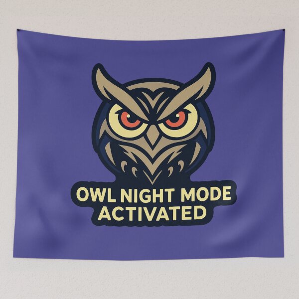 Item preview, Owl Night Mode Activated Funny Nocturnal Owl Lover designed and sold by YarsEingr.