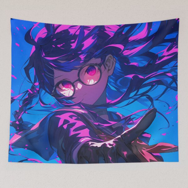 Item preview, Toko Fukawa Danganronpa Neon Glasses Magenta Glow designed and sold by riadjamai.