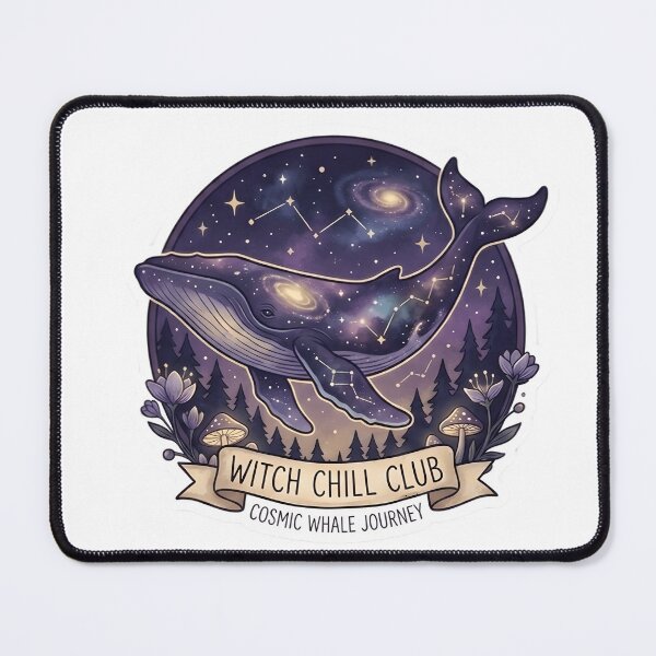 Item preview, Cosmic Whale Galaxy Starry Night Forest Illustration designed and sold by TheLazyVibe.