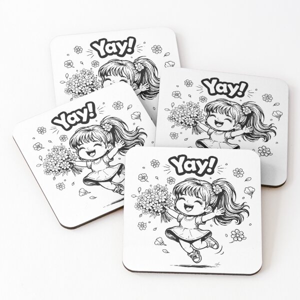 Item preview, Yay! Happy Cute Girl And Spring Blooms  designed and sold by TasiaZenzura.