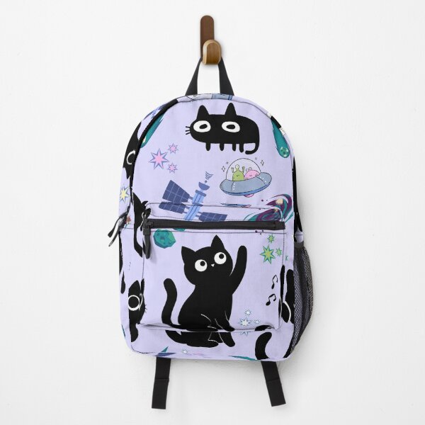Item preview, Cosmic kawaii black cat in space designed and sold by BritishDelights.
