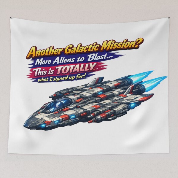 Item preview, Sarcastic Galactic Mission Spaceship Illustration designed and sold by Prime_1.