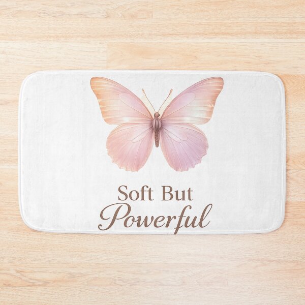 Item preview, Soft But Powerful Butterfly Aesthetic Pastel Feminine Quote designed and sold by DreamelleStudio.