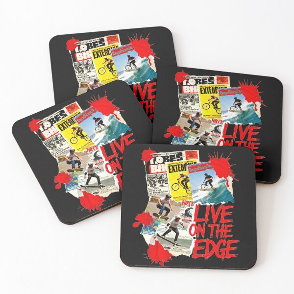 Item preview, Live On The Edge – Extreme Sports Collage Skate Surf BMX Streetwear Graphic T-Shirt designed and sold by Maximilianos.