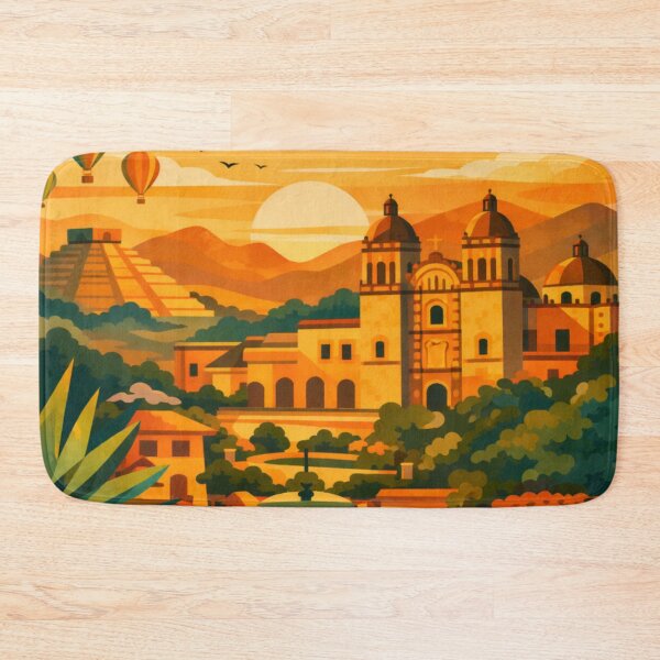 Item preview, Oaxaca Mexico Vintage Travel Art  designed and sold by MatthewHeights.