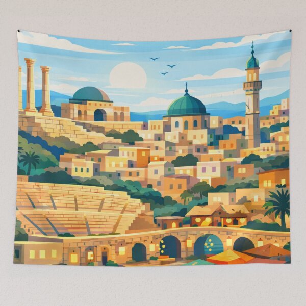 Item preview, Amman Jordan Vintage Travel Art  designed and sold by MatthewHeights.
