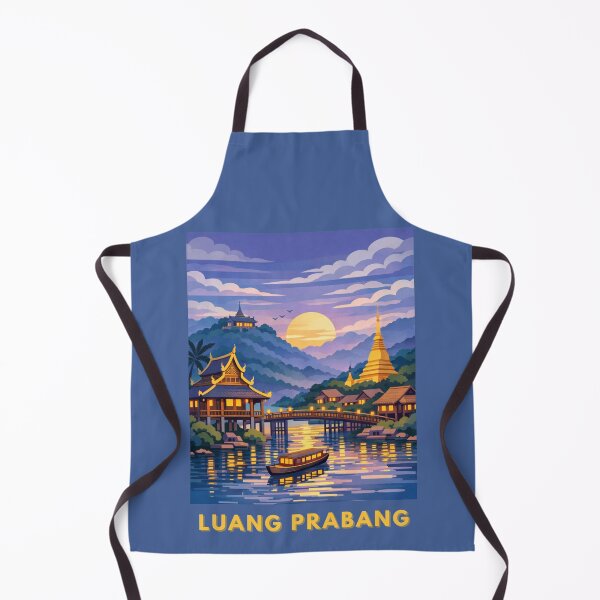 Item preview, Luang Prabang Laos Vintage Travel Art designed and sold by MatthewHeights.