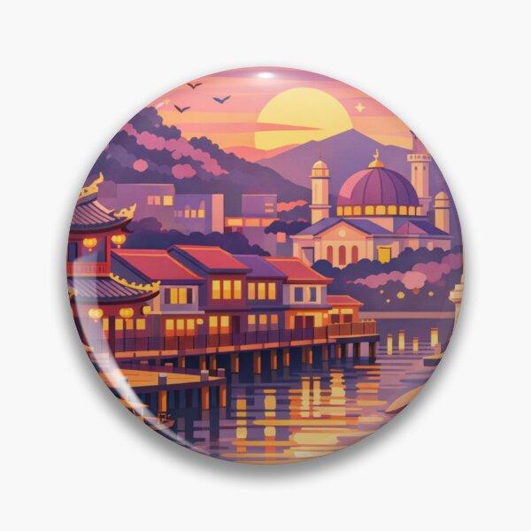 Item preview, George Town Penang Vintage Travel Art designed and sold by MatthewHeights.