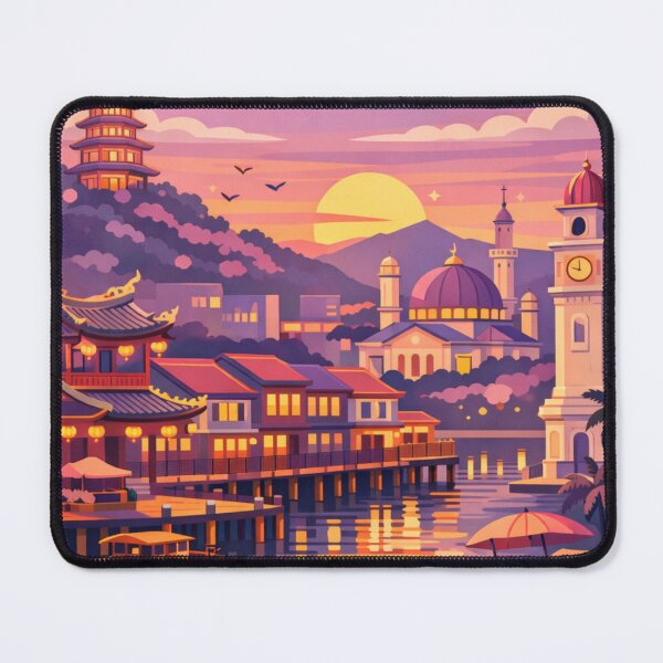Item preview, George Town Penang Vintage Travel Art designed and sold by MatthewHeights.