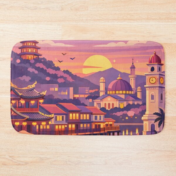 Item preview, George Town Penang Vintage Travel Art designed and sold by MatthewHeights.