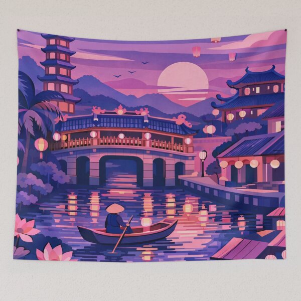 Item preview, Hoi An Vietnam Vintage Travel Art  designed and sold by MatthewHeights.