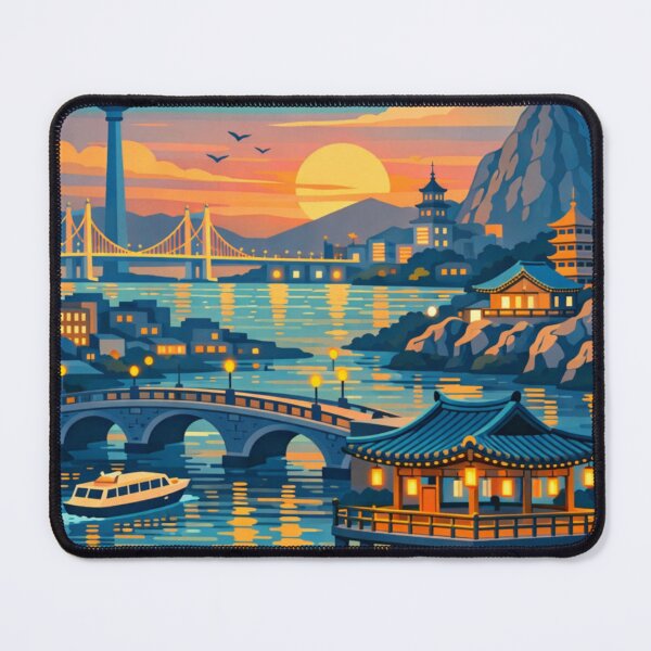 Item preview, Busan South Korea Vintage Travel Art  designed and sold by MatthewHeights.