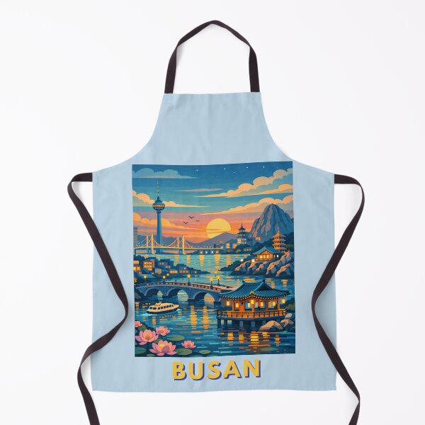 Item preview, Busan South Korea Vintage Travel Art  designed and sold by MatthewHeights.
