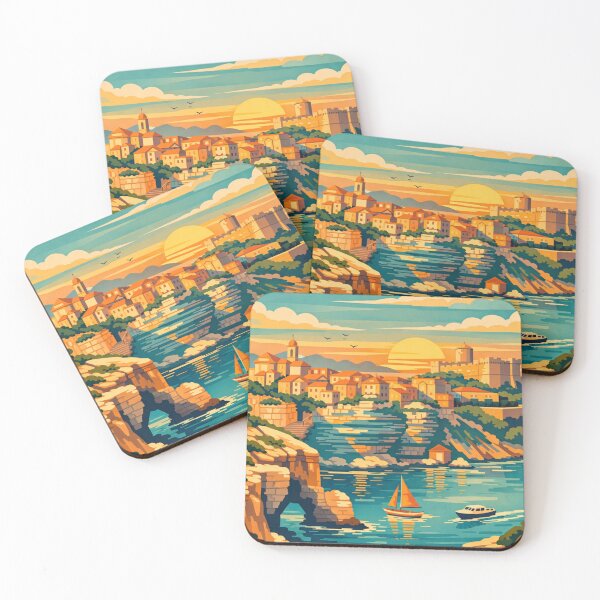 Item preview, Bonifacio Corsica Vintage Travel Art  designed and sold by MatthewHeights.