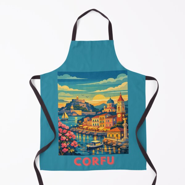 Item preview, Corfu Greece Vintage Travel Art designed and sold by MatthewHeights.