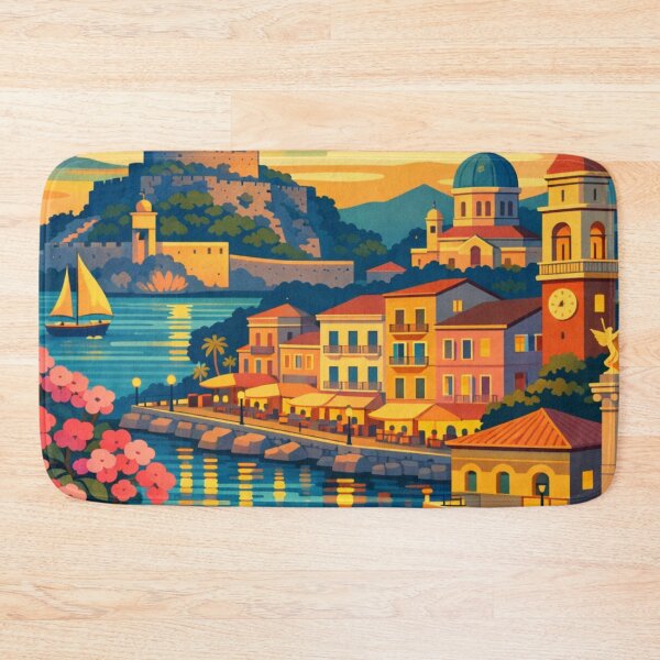 Item preview, Corfu Greece Vintage Travel Art designed and sold by MatthewHeights.