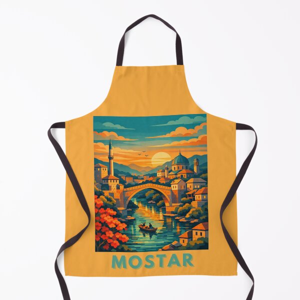 Item preview, Mostar Bosnia and Herzegovina Vintage Travel Art designed and sold by MatthewHeights.