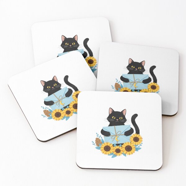 Artikelvorschau, Blauer Umschlag, schwarze Katze entworfen und verkauft von pumsquare.