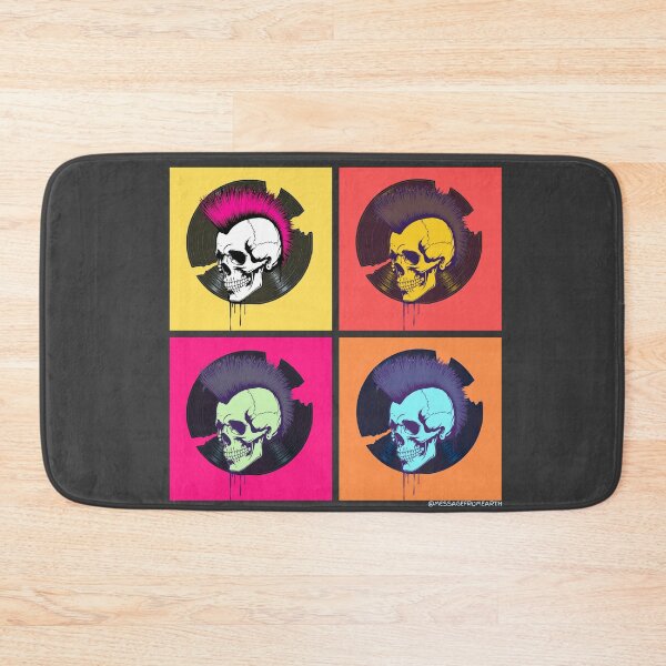 Item preview, Punk Rock Mohawk Skull Vinyl Pop Art - Retro Music Street Art #1 designed and sold by Message from Earth.
