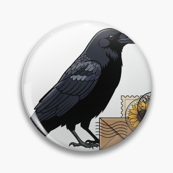 Item preview, Sunflower Postmark Crow designed and sold by pumsquare.
