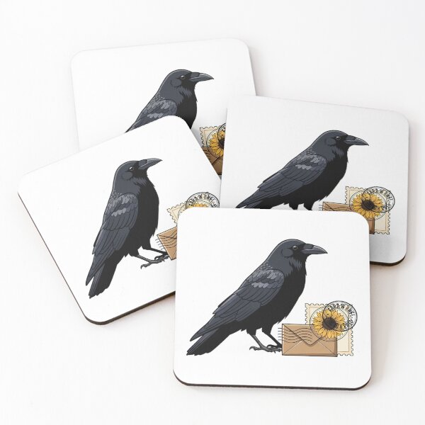 Item preview, Sunflower Postmark Crow designed and sold by pumsquare.