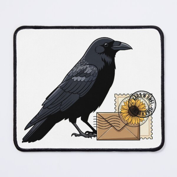 Item preview, Sunflower Postmark Crow designed and sold by pumsquare.