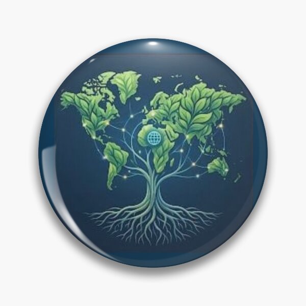 Item preview, Connected World Eco-Map - Global Sustainability Tree of Life Network designed and sold by GiftzCircle.