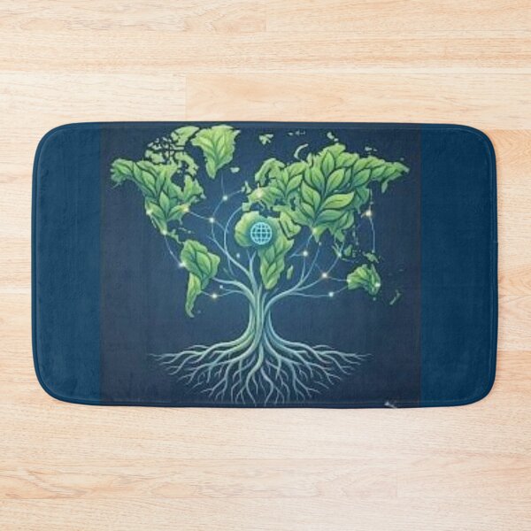 Item preview, Connected World Eco-Map - Global Sustainability Tree of Life Network designed and sold by GiftzCircle.