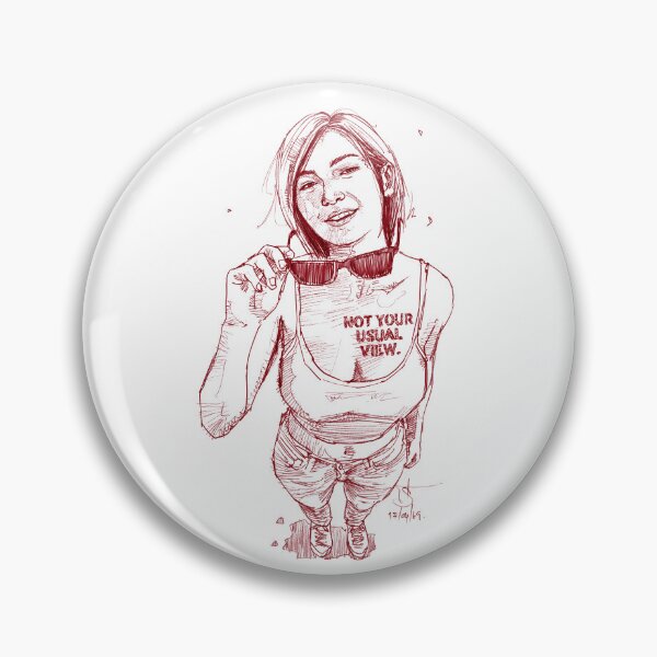 Item preview, ​Not Your Usual View - Red Sketch Line Art designed and sold by Satis Sukram.