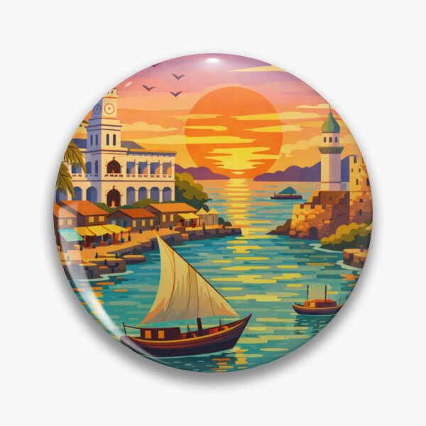 Item preview, Zanzibar City Tanzania Vintage Travel Art designed and sold by MatthewHeights.