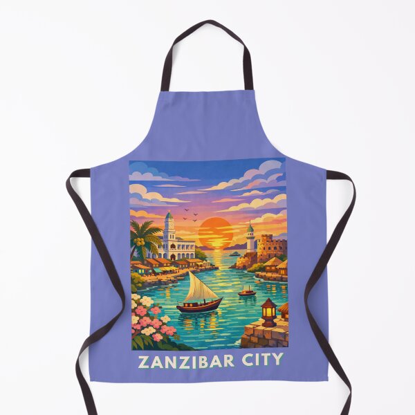 Item preview, Zanzibar City Tanzania Vintage Travel Art designed and sold by MatthewHeights.