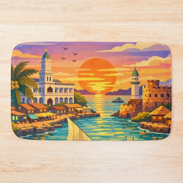 Item preview, Zanzibar City Tanzania Vintage Travel Art designed and sold by MatthewHeights.