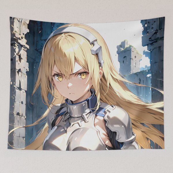 Item preview, Ais Wallenstein Danmachi Anime Fantasy Warrior Ruins Determination designed and sold by 108Recordings.