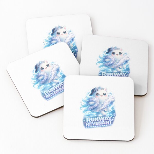 Item preview, Kawaii Ghost “Runway Revenant” Sticker – Catwalk Pose with Feather Boa & Neon Blue Glow designed and sold by SparkVault.