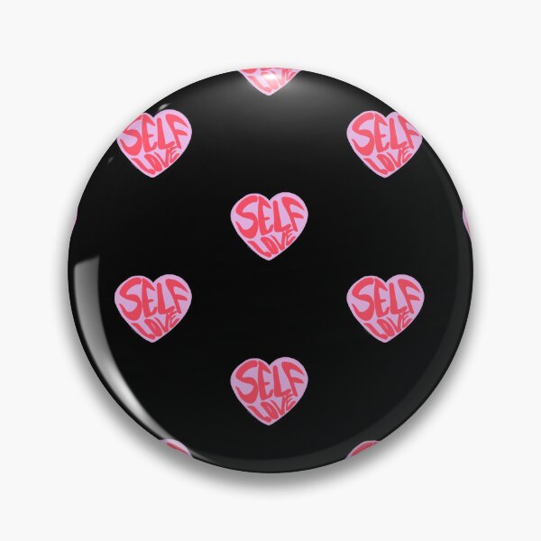 Item preview, Self Love – Pink Heart Self-Care Quote designed and sold by MH-Studio.