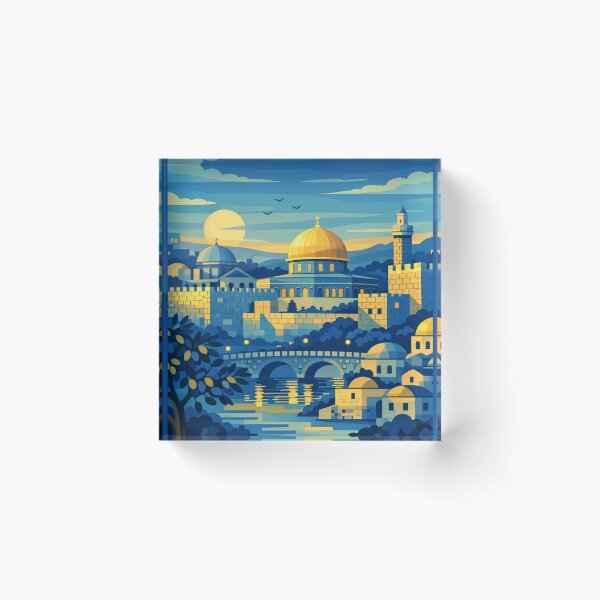Item preview, Jerusalem Israel Vintage Travel Art designed and sold by MatthewHeights.