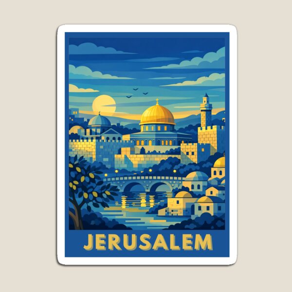 Item preview, Jerusalem Israel Vintage Travel Art designed and sold by MatthewHeights.