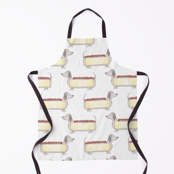 Item preview, Hot dog sausage dog white print designed and sold by Bonny-Shatwell.