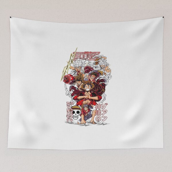 Item preview, Luffy Pirate King Collage Japanese Style designed and sold by Snowdog-Art.