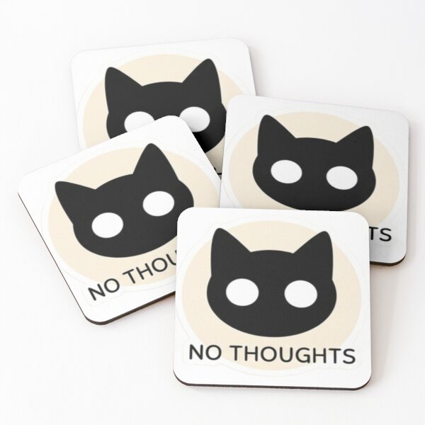 Item preview, No Thoughts Cat Sticker – Empty Mind Funny Cat Design designed and sold by Velora Design .