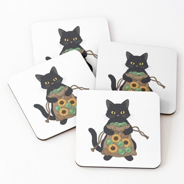Item preview, Sunflower Game Pouch Cat designed and sold by pumsquare.