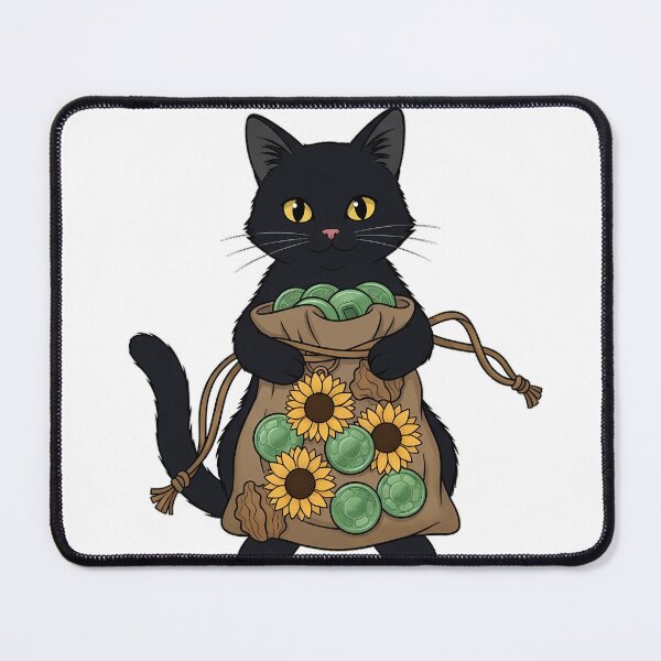 Item preview, Sunflower Game Pouch Cat designed and sold by pumsquare.