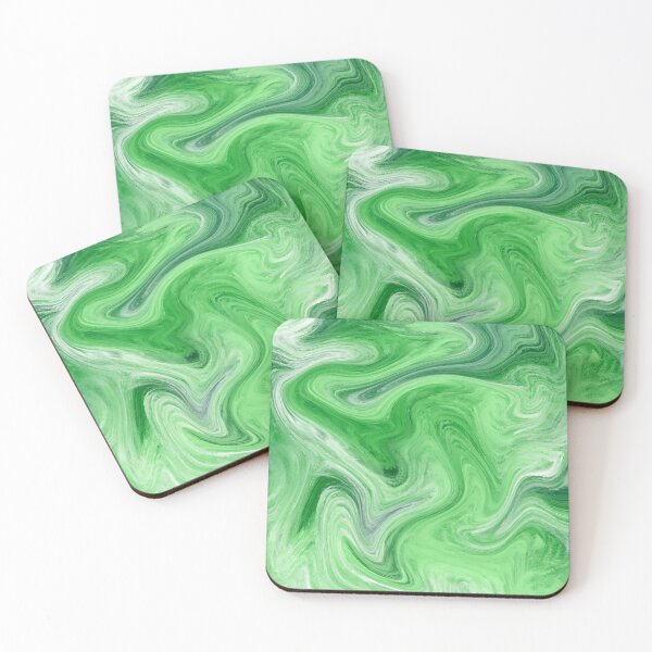 Item preview, Emerald Flow – Abstract Swirl Art in Green designed and sold by MH-Studio.
