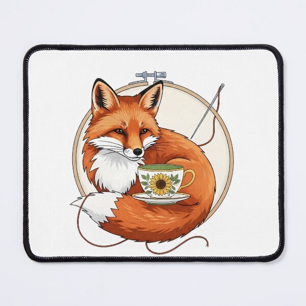 Item preview, Needlepoint Teacup Fox designed and sold by pumsquare.