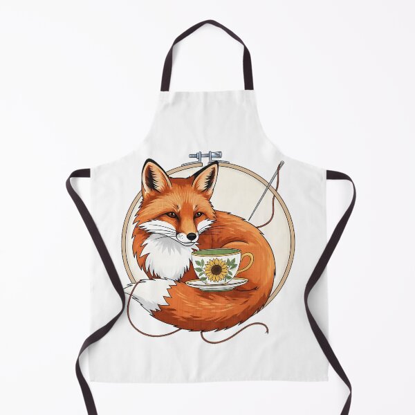 Item preview, Needlepoint Teacup Fox designed and sold by pumsquare.
