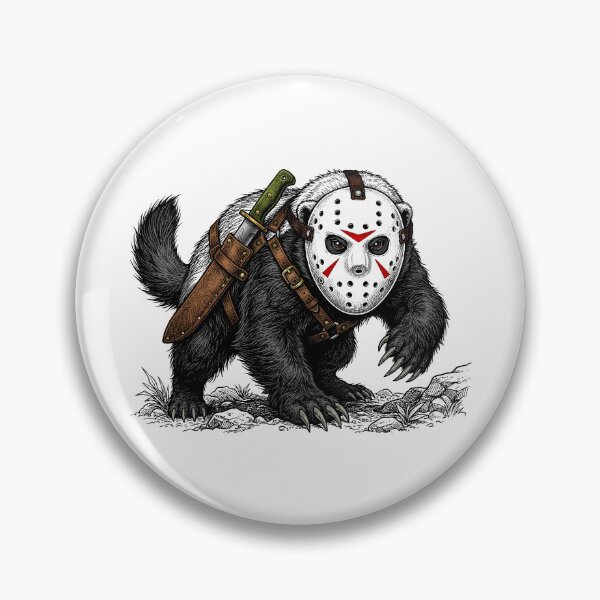 Item preview, Honey badger in a hockey mask designed and sold by krabbaraban.