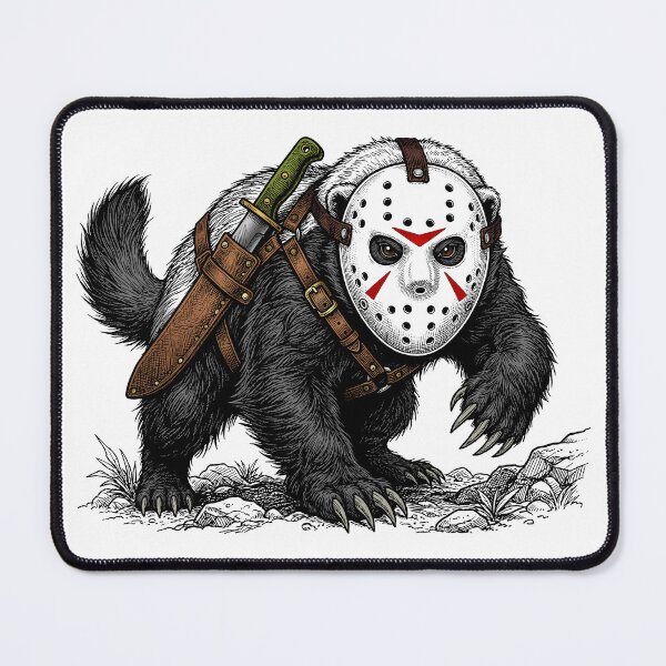 Item preview, Honey badger in a hockey mask designed and sold by krabbaraban.