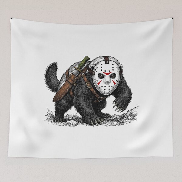 Item preview, Honey badger in a hockey mask designed and sold by krabbaraban.