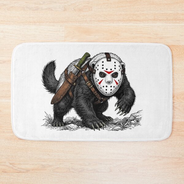 Item preview, Honey badger in a hockey mask designed and sold by krabbaraban.